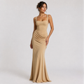 Turmeric Elegant Sleeveless Flared Dress